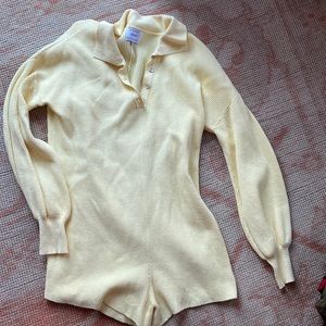 SABO pale yellow jumper.